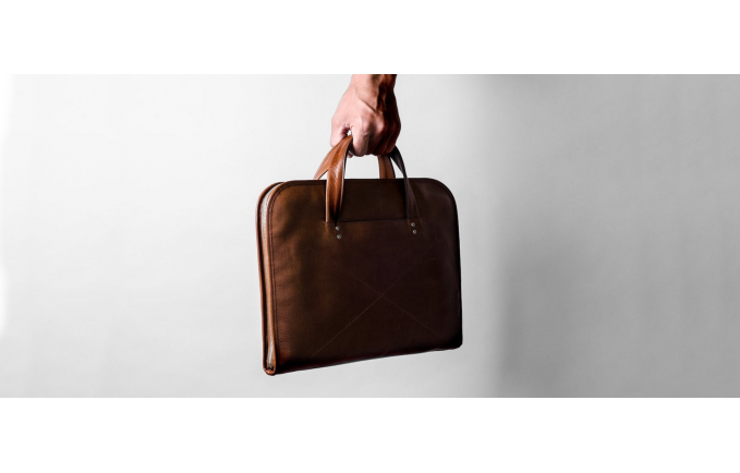 THE "ASHWATHAMA BRIEFCASE" LEATHER LAPTOP BAG
