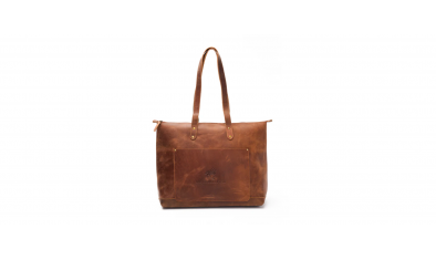THE "CLASSIC LEATHER" ZIPPER TOTE BAG