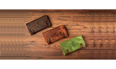 THE "JOINT CASE" LEATHER POUCH/TOBACCO WALLET GREEN