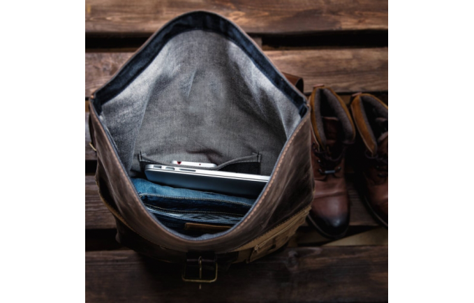 THE "LEGENDARY BHISMA" LEATHER ROLL TOP BAG