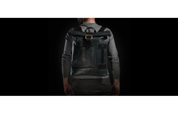 THE "LEGENDARY BHISMA" LEATHER ROLL TOP BAG