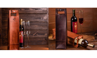 THE "SURA LEATHER WINE CASE" TOTE BAG